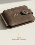 Leather Wallet with Money Clip — Premium Personalized Handmade Leather Wallet | Pikore