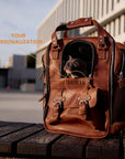 Leather Pet Backpack