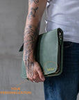 Zippered Padfolio Titan — Premium Personalized Handmade Leather Leather Portfolio | Pikore