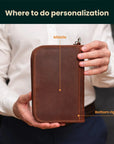 Passport Wallet with Zipper — Premium Personalized Handmade Leather Passport Holder | Pikore