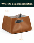Storage Basket — Premium Personalized Handmade Leather Storage Bin | Pikore