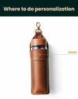 Saddle Bottle Holder Rider — Premium Personalized Handmade Leather Drink Holder | Pikore