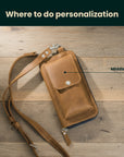 Crossbody Phone Wallet — Premium Personalized Handmade Leather Wallet Bag Cell Phone | Pikore