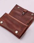 Leather Hanging Toiletry Bag - Pikore