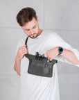 Barber Waist Bag Leather - Pikore