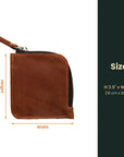 Zippered Wallet Basic — Premium Personalized Handmade Leather Wallet | Pikore