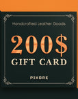 Pikore Leather Gift Card — Premium Personalized Handmade Leather Add-ons | Pikore