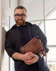 Leather Clutch Bag For Men - Pikore
