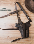 Gun Shoulder Holster — Premium Personalized Handmade Leather Gun Holster | Pikore