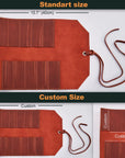 Leather Tool Roll Bag - Pikore