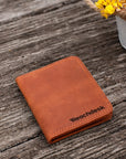 Slim Leather Wallet — Premium Personalized Handmade Leather Add-ons | Pikore