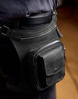 Leather Hip Pack with Thigh Strap - Pikore