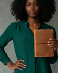 Leather Journal Cover Refillable With Elastic Band