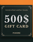 Pikore Leather Gift Card — Premium Personalized Handmade Leather Add-ons | Pikore