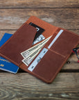 Leather Checkbook Wallet — Premium Personalized Handmade Leather Add-ons | Pikore