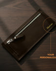 Slim Long Leather Wallet — Premium Personalized Handmade Leather Wallet | Pikore