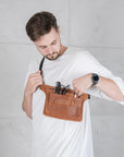 Barber Waist Bag Leather - Pikore