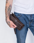 Leather Pipes Roll Case - Pikore