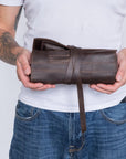 Leather Pipes Roll Case - Pikore