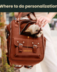 Leather Pet Backpack