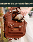 Leather Pet Backpack