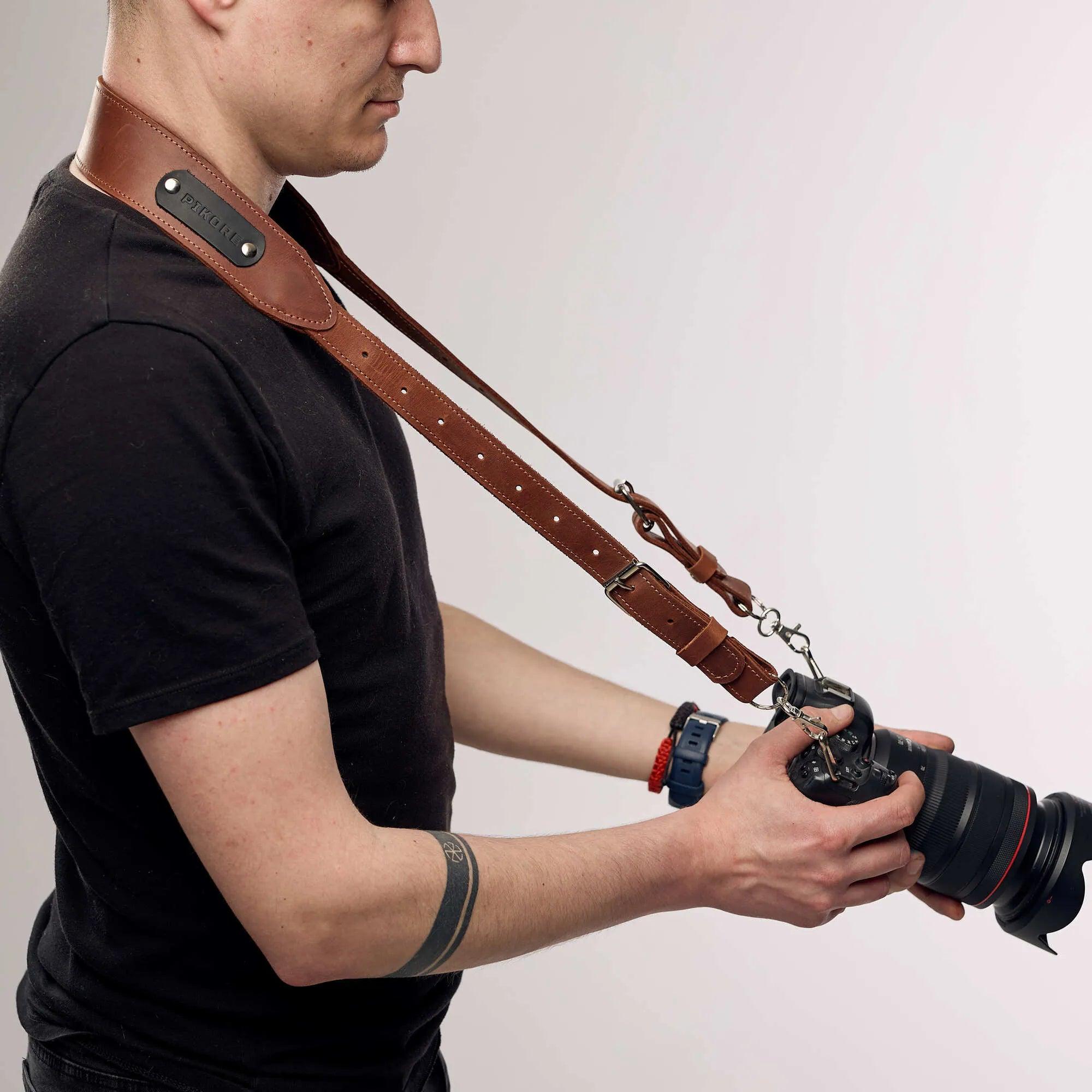 Leather Camera Strap - Pikore