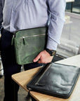 Leather Macbook Sleeve with Zipper - Pikore