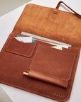 Leather MacBook Sleeve with Tie Closure - Pikore