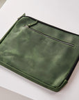 Leather Macbook Sleeve with Zipper - Pikore