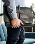 Leather MacBook Sleeve with Tie Closure - Pikore