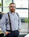 Leather Men's Suspenders - Pikore