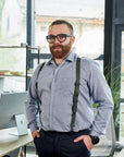 Leather Men's Suspenders - Pikore