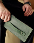 Personalized Leather Wallet Clutch - Pikore