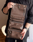 Leather Hanging Toiletry Bag - Pikore