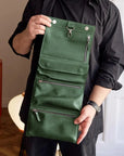 Leather Hanging Toiletry Bag - Pikore