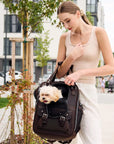 Leather Pet Backpack