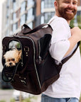 Leather Pet Backpack