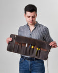 Leather Tool Roll Organizer - Pikore