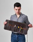 Leather Tool Roll Organizer - Pikore