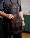 12-Pocket Leather Tool Apron - Pikore