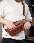 Leather Belt Bag For Men - Pikore