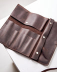 Leather Paint Brush Roll
