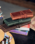 Leather Paint Brush Roll
