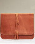 Leather MacBook Sleeve with Tie Closure - Pikore