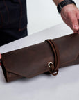 Leather Tool Roll Bag - Pikore