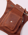 Leather Hip Pack with Thigh Strap - Pikore
