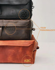 Toiletry Bag Prime — Premium Personalized Handmade Leather Cosmetic Bag | Pikore