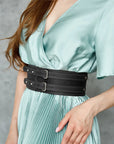 Black Double Buckle Belt
