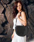 Black Half Round Bag