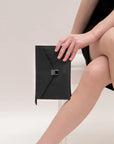 Black Leather Belt Bag